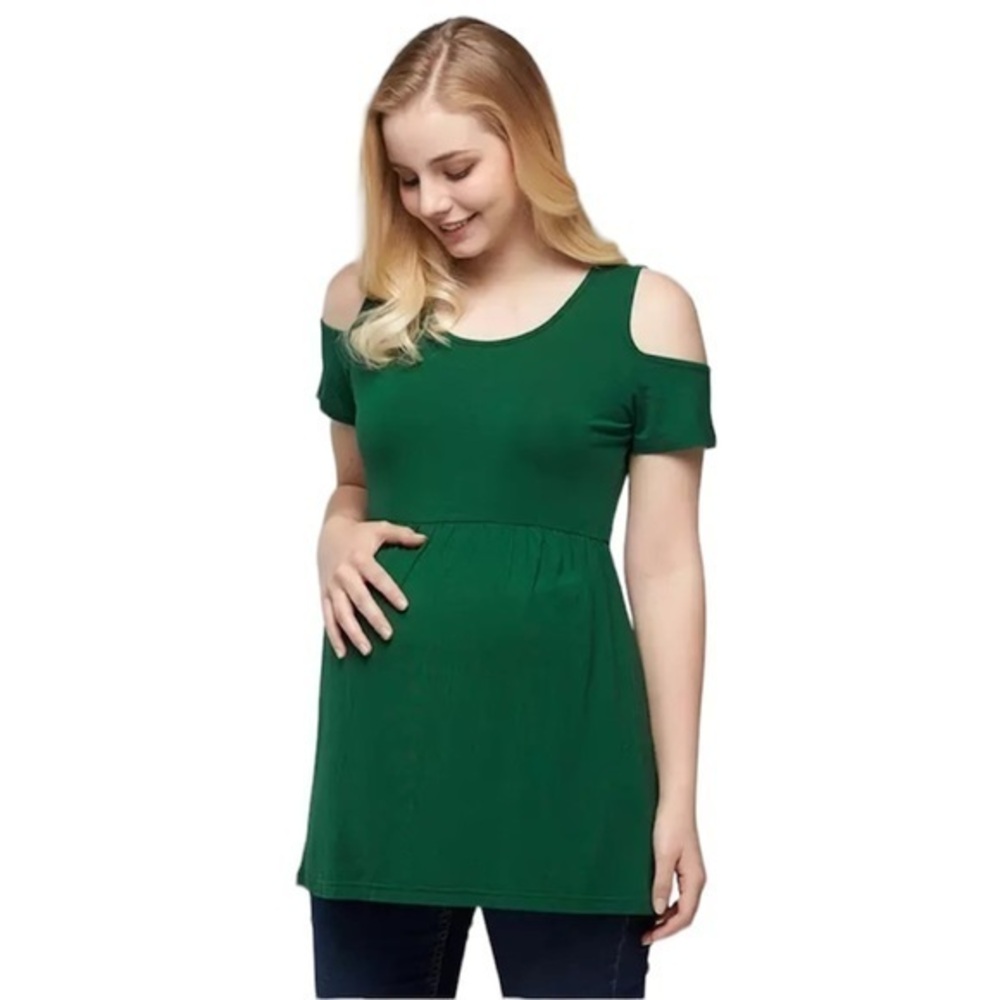 Women's Maternity Cold Shoulder Shirt